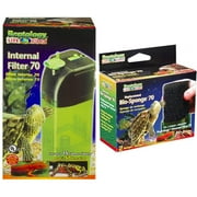 Penn-Plax Reptology Life Science Aquarium Internal Filter 70 with Replacement Bio-Sponges (2 count per pack)