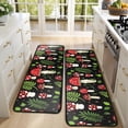 thumbnail image 4 of Kitchen Rugs Sets Of 2,Red Mushroom Leaf Black Pattern Anti Fatigue Kitchen Mat Rugs Non Slip Washable,Decorative Kitchen Floor Mats for Kitchen,Sink,Laundry,17"x47"+17"x47", 4 of 5