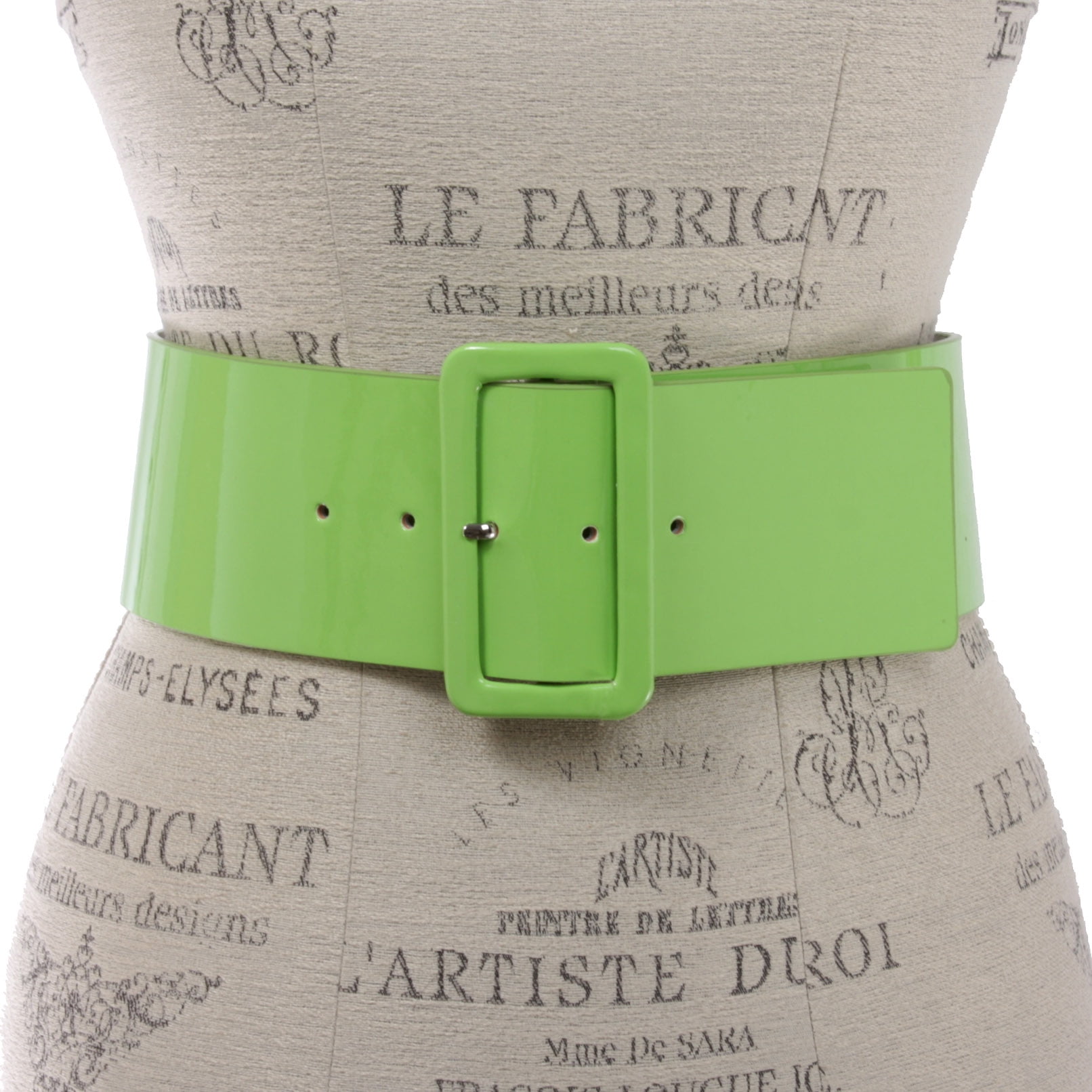Hanna Nikole Women Wide Patent Leather Belt Fashion Square High Waist Cinch  Belts at  Women’s Clothing store