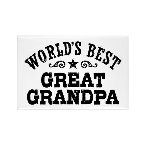 CafePress - World's Best Great Grandpa - Rectangle Magnet, 2"x3" Refrigerator Magnet
