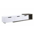 thumbnail image 7 of ACM-91680 - ACME Orion TV Stand, White High Gloss & Rustic Oak, 7 of 7