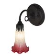 thumbnail image 7 of Meyda Lighting 5.5" Wide Seafoam/Cranberry Tiffany Pond Lily Wall Sconce - N/A, 7 of 7