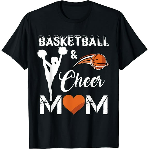 Play Basketball And Cheer Mom High School Player For Women T-Shirt