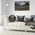 thumbnail image 3 of Designart Dark Sky over Crystal Clear Lake - Landscape Printed Throw Pillow - 12x20, 3 of 5