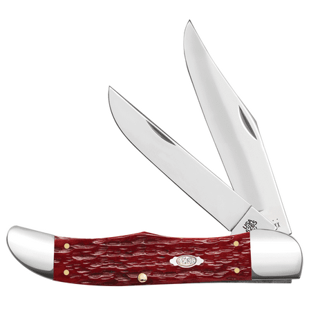 Case XX Knives Folding Hunter Jigged Dark Red Bone 31960 Carbon Steel Knife