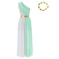 thumbnail image 4 of TiaoBug Womens Greek Roman Costume Queen Princess Praise Dance Performance Toga Dress Mint Green XXL, 4 of 7
