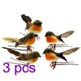 thumbnail image 1 of Robin Birds Very Cute Artificial Feather Robin Bird Christmas Tree Decoration Craft Birds, 1 of 5