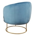 thumbnail image 4 of TOV Furniture Bella Blue Velvet Chair with Gold Base, 4 of 7