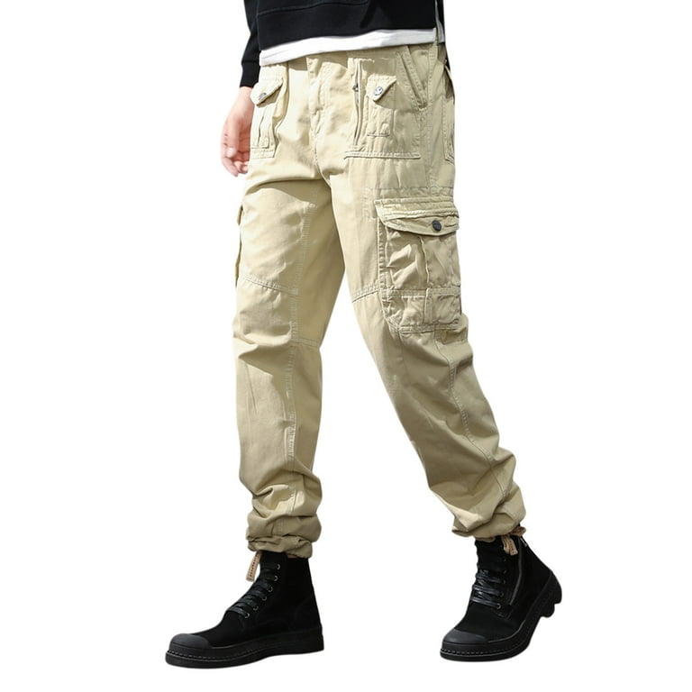 Ketyyh-chn99 Bell Bottom Pants for Men Classic Design Regular Fit Six  Pocket Hunting Cargo Pants