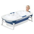 thumbnail image 2 of 55 Inch Foldable Portable Bathtub for Adults - Freestanding with Handle, Hot & Ice Bath Collapsible Tub (No Lid), 2 of 8