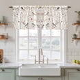thumbnail image 2 of Spring Floral Tier Curtains, Summer Birds Botanical Country Light Filtering Kitchen Curtains, 2Pcs Rod Pocket Half Window Treatments Panels for Sink Cafe Cabinet Camper 27.5x24 Inches, 2 of 9