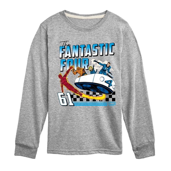 Fantastic Four - Fantatic Four Racing Tee - Youth Boys Long Sleeve Graphic T-Shirt