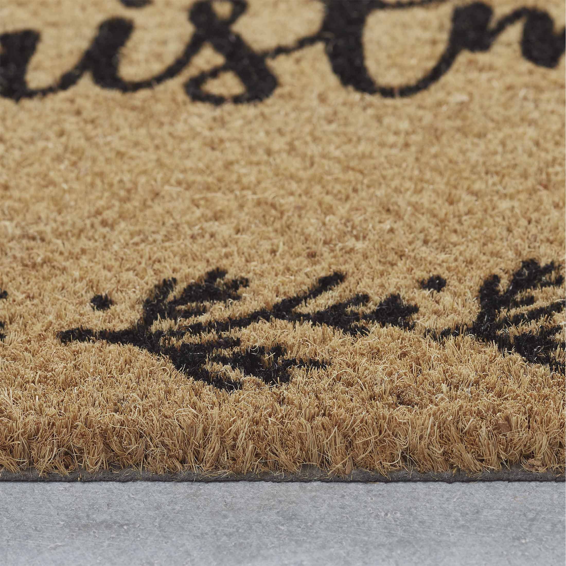 My Texas House Merry Christmas Natural Coir Holiday Outdoor Doormat, 30" x 48"