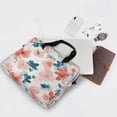 thumbnail image 5 of 16" Laptop Briefcase for Work Travel Laptop Shoulder Bag Carrying Handbag Laptop Case Coral and Teal Floral Pattern, 5 of 8