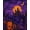 Purple, Pattern 4, variant on Design&I 8'x10' Washable Area Rug Snag-Free Purple Orange Enchanted Nighttime Whimsy Design Gothic Castle and Moon Motif for Dining Room, Large Office, Lounge
