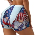 thumbnail image 2 of Vsdgher Cute Gnomes in USA1 print Workout Shorts for Women Seamless Soft Smooth Gym Yoga Scrunch Active Exercise Fitness Shorts, 2 of 8