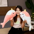 thumbnail image 4 of Simulation Pink Whale Plush Toys Stuffed Fish Doll Shark Car, 4 of 5