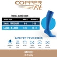 thumbnail image 7 of Copper Fit® Compression Socks, Copper Infused Easy-On/Off, 1-pair, Unisex, Heather Blue, S/M, 7 of 7