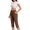 Brown, variant on SwiftWear Women's High-Waisted Capri Pants with Pockets - Solid Color Stretch Yoga Capris, Comfortable Workout Casual Cropped Pants S-5XL (Plus Size Available)​​