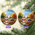 thumbnail image 2 of Goodbye Summer Ragdoll Hello Fall Time for School Ceramic Round Ornament Cat Lover Kitten Owner Gifts Idea Home Tree Decor - 02014, 2 of 5