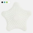 thumbnail image 4 of Matsuzay Filtro de salida de drenaje de alcantarillado filtro de fregadero de estrella de cinco puntas ventosa baño bañera tapón de drenaje Juegos de accesorios de baño Blanco, 4 of 6