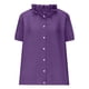 thumbnail image 5 of Blusa de manga larga,Blusa de encaje con botones para mujer, cuello redondo, manga 3/4, poliéster, ideal para uso diario, sopatenor, 5 of 9