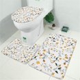 thumbnail image 2 of Pioneer Flower Floral Print Pattern Bathroom Rugs Sets 3 Piece,Toilet Cover Set,Absorbent Non Slip Bathroom Mats Sets with U-Shaped Contour Rug Toilet Rug Set, 2 of 5