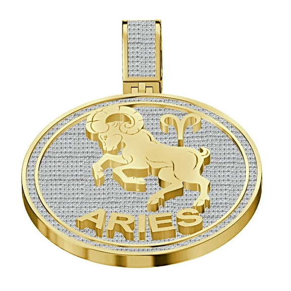Genuine 2.50 Ct. VVS1 Natural MOISSANITE Diamond Zodiac Sign Aries Charm Pendant