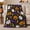 Candy Corn Pals, variant on Cute autumn celebration Pumpkin Bat Pattern Living Room, Festive autumn celebration Scene, Warm Flannel Blanket for Living Room and Family Room, Art Lovers autumn celebration Gift, Festive Home Decor