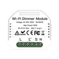 thumbnail image 1 of Yeacher 90- Module Gradateur Wi-Fi Interrupteur Gradateur Commutateurs d'Éclairage Intelligents Commutateur 2 Voies Commande Vocale Application Télécommande Fonction de Minuterie Mini Design, 1 of 8