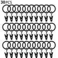 thumbnail image 1 of Metal Curtain Rings with Clips, Heavy Duty Curtain Hooks for Drapes, Curtain Hangers Clips, Drapery Curtain Clip Rings, 1 of 6