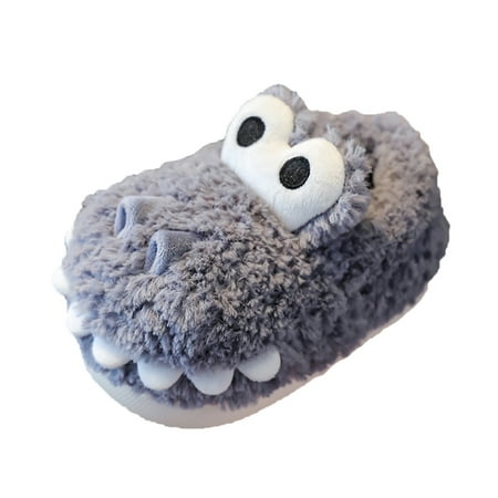 

XINSHIDE Shoes Children Cotton Slippers Boys Girls Cute Cartoon Hair Slippers Home Warm For Babys Cotton Shoes Winter Casual Baby Shoes
