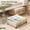 Nature, variant on Under Bed Storage Containers with Wheels, Large Capacity Bamboo Shoe Organizer, Rolling Wood Underbed Storage Bags, 2-Pack (23.62"×16.54", Walnut)