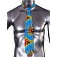 thumbnail image 2 of African Ankara Print Neck Tie for Men and Pocket Square 2PC Set Necktie WYB309, 2 of 5