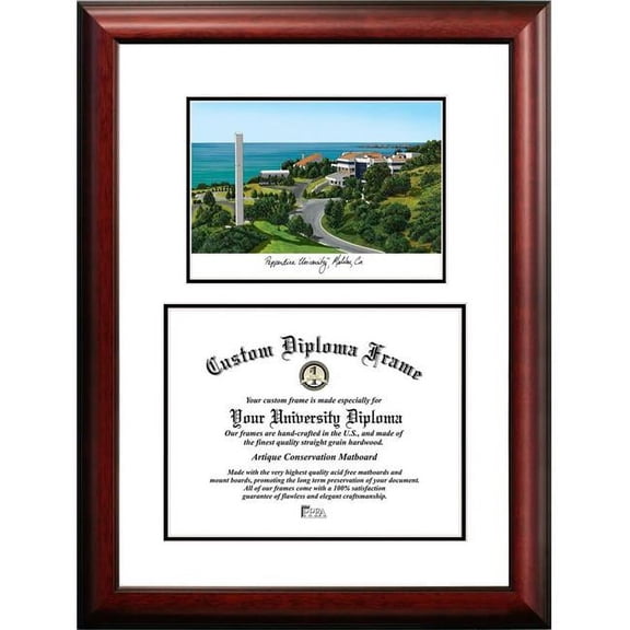 Campus Images CA944V-1411 14 x 11 in. Pepperdine University Scholar Diploma Frame - Satin Mahogany