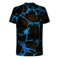 thumbnail image 3 of WREESH Men's Print Round Neck T-Shirts Short Sleeve Casual Summer Tops for Fitness Enthusiasts Blue, 3 of 5