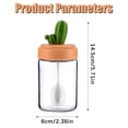 thumbnail image 3 of Seasoning Jars with Lids - with Lid Airtight Cactus Bottles | Condiment Seasoning Bottle Set - for Sugar Pepper Salt Candy Condiment Pantry Drawers Rack Home Kitchen Baking Cooking, 3 of 5