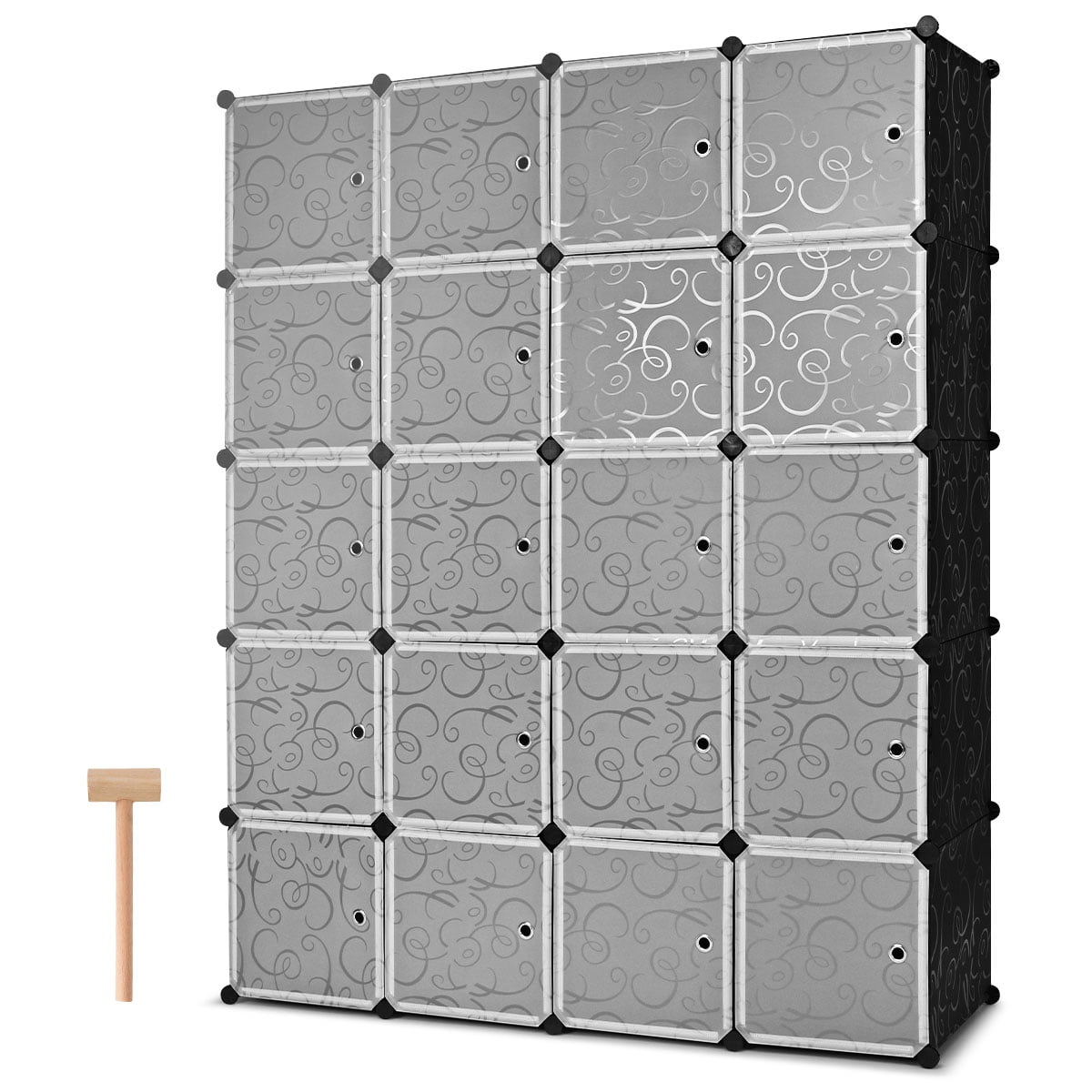 Details about   12 Cube DIY Portable Closet Storage Organizer Clothes Wardrobe Cabinet W/ Doors 