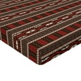 thumbnail image 2 of Ambesonne Tribal Fitted Sheet, Ikat Style, Queen Size, Black Ruby White, 2 of 3
