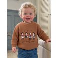 thumbnail image 4 of RUINIXCW Toddler Baby Girl Boy Silly Goose Sweater Outfit Newborn Infant Fall Winter Knit Sweaters Kids Goose Embroidery Long Sleeve Jumper Pullovers, 4 of 10