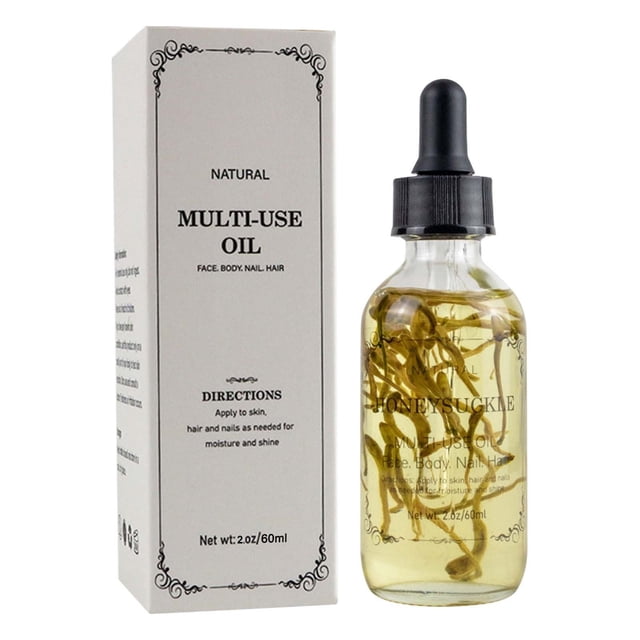Xihbxyly Aceite de Madreselva, Aceite Nutritivo de Masaje con Flores Secas, Tratamiento Hidratante Facial y Capilar, Hidratante Revitalizante de Origen Vegetal, Ritual de Autocuidado, Experiencia de