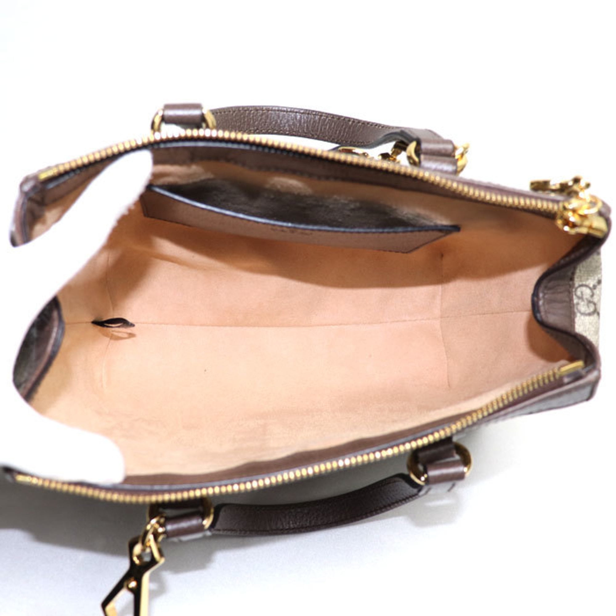 Pre-Owned GUCCI Ophidia GG Small Tote Bag 2-Way Shoulder Brown Beige/Ebony 547551  K05NB 8745 Women's (Good) - Walmart.com