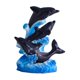 thumbnail image 2 of Figura de delfín de resina, escultura de animal marino, adorno costero de escritorio para sala de estar negro, 2 of 9