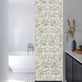 thumbnail image 3 of Farmhouse Sage Green Window Privacy Film, Vintage Flower Leaf Botanical Static Cling UV Sun Blocking Heat Control Window Tint Day and Night, Non-Adhesive One Way Windows Privacy Cover 17.7''x78.7'', 3 of 7