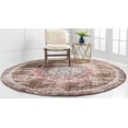 thumbnail image 4 of Rugs.com Eden Collection Rug – 8 Ft Round Chocolate Brown Medium Rug Perfect For Kitchens, Dining Rooms, 4 of 9