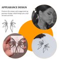 thumbnail image 3 of MasteelfCA 1 Pair Rhinestones Earring Leaf Earrings Exaggerated Earrings Statement Earrings, 3 of 7