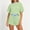 Army Green women striped shorts set a1, variant on Women Striped 2 Piece Shorts Set Casual Summer Lounge Outfits Round Neck Short Sleeve Tshirt Elastic Waisted Shorts Matching Tracksuits Travel Airport Clothes, Orange M