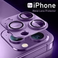 thumbnail image 2 of 1Pcs for iPhone 14 15 Pro Max Metal + Glass Lens Protective Cover for iPhone 14 Plus 12 13 Mini 11 Pro Max Camera Protector Film (Pink,For iPhone 15 (Plus)), 2 of 7
