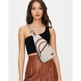 thumbnail image 2 of Bandolera TFKGS para mujer, piel, beige y marrón, 2 of 7