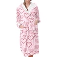 thumbnail image 2 of BILIKEYU Valentine's Day Women's Sleepwear Set Fleece Cozy Red Love, 2 of 5